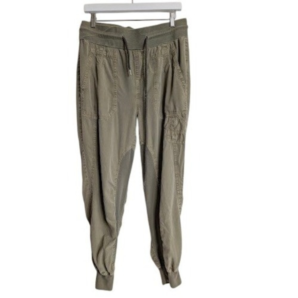 Quince Vintage Wash Tencel Utility Joggers Size Womens Large Womens Olive Green